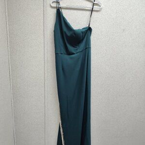 Speechless Women's One Shoulder High Side Slit w/Rhinestone Details Sz 11  P#267